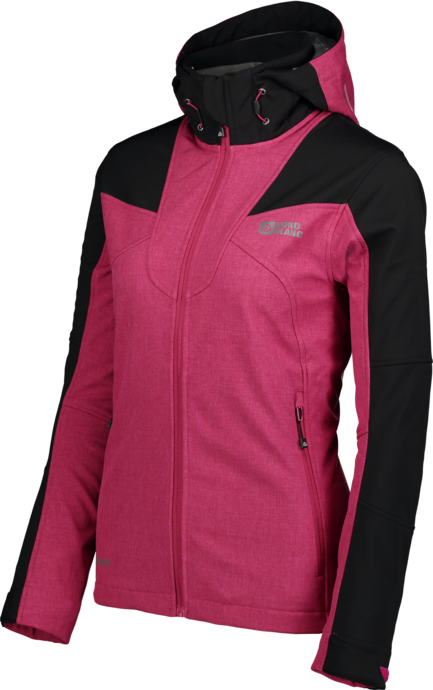 Women's pink softshell jacket with fleece jacket FUSTIAN