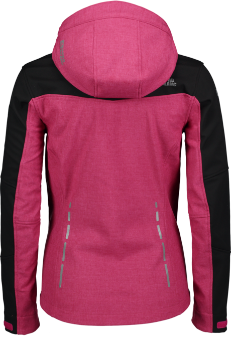 Women's pink softshell jacket with fleece jacket FUSTIAN