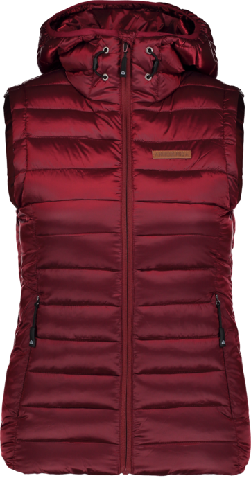 Women's wine red winter vest SHEAR