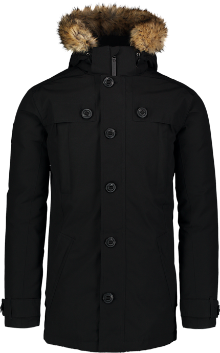 Men's black down parka STUD