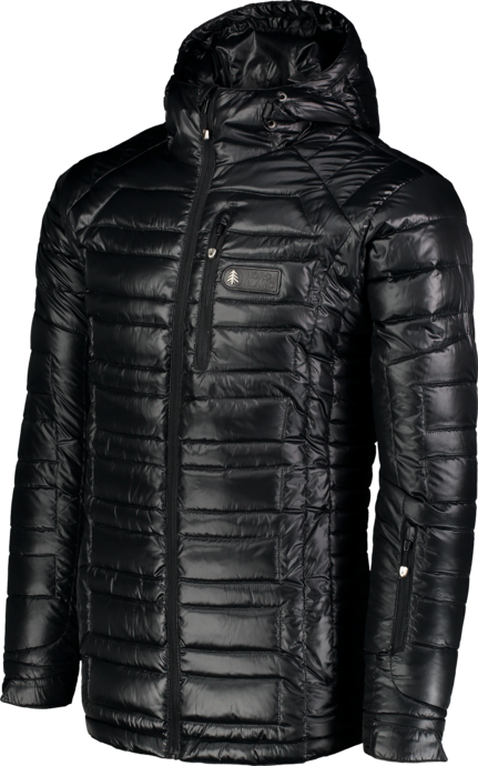 Geacă neagră cu puf pentru bărbați CASE