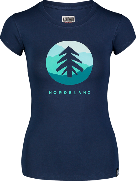 Women's blue elastic t-shirt SUNTRE