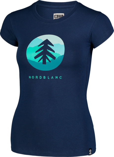 Women's blue elastic t-shirt SUNTRE