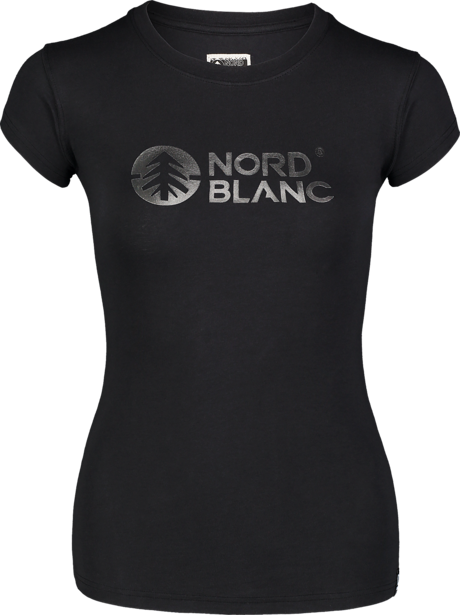 Women's black cotton t-shirt CENTRAL