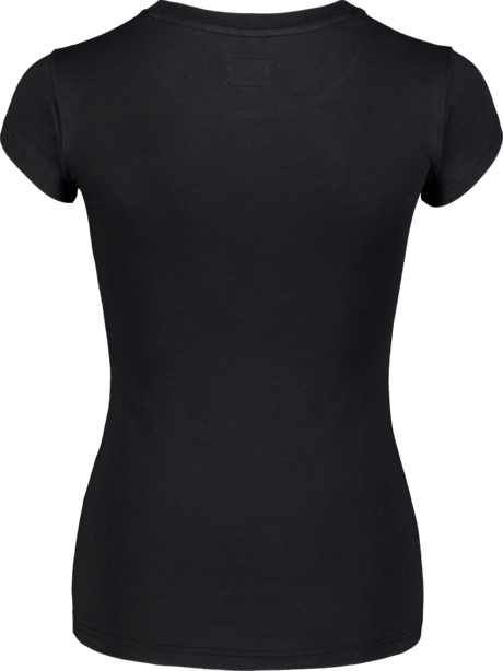 Women's black cotton t-shirt CENTRAL