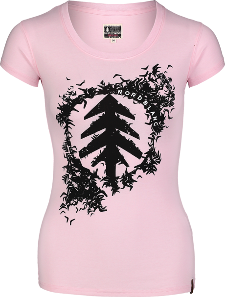 Women's pink cotton t-shirt FLOCK