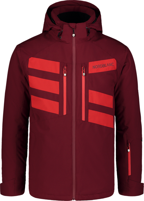 Herren Skijacke weinrot STRIPED