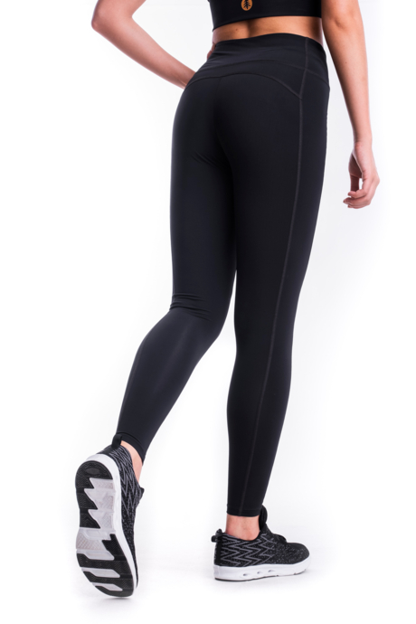 Women's black sports leggings SELF