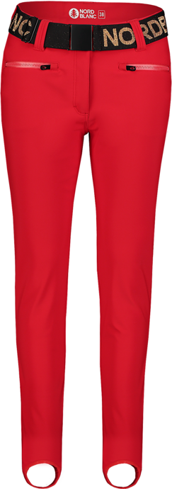 Pantaloni de schi softshell roșii pentru femei SKINTIGHT