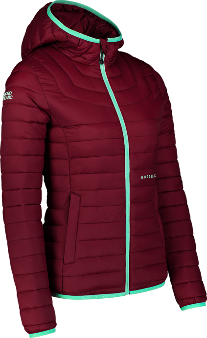 Women's wine red quilted jacket SYMMETRY