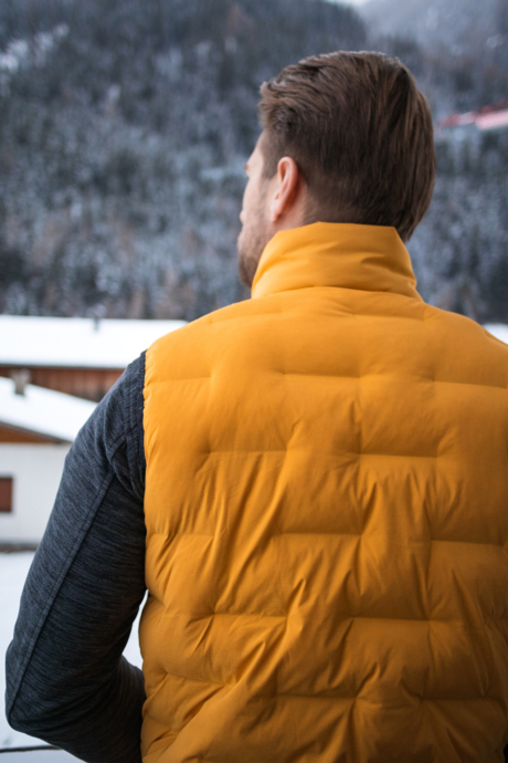 Men's yellow winter vest CHASM