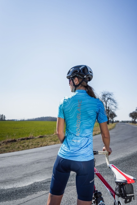 Women's blue bike jersey DESERT