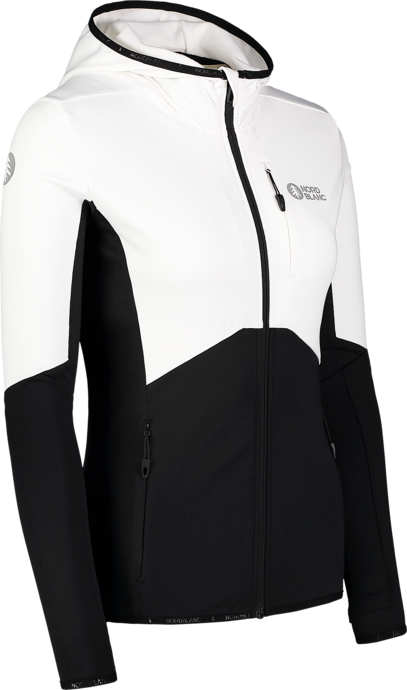 Women's white powerfleece jacket ECSTATIC