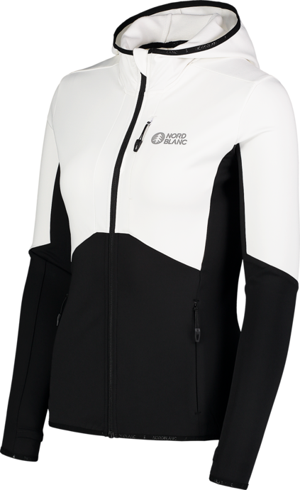 Women's white powerfleece jacket ECSTATIC