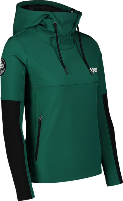 Hanorac din softshell verde pentru femei PRISTINE