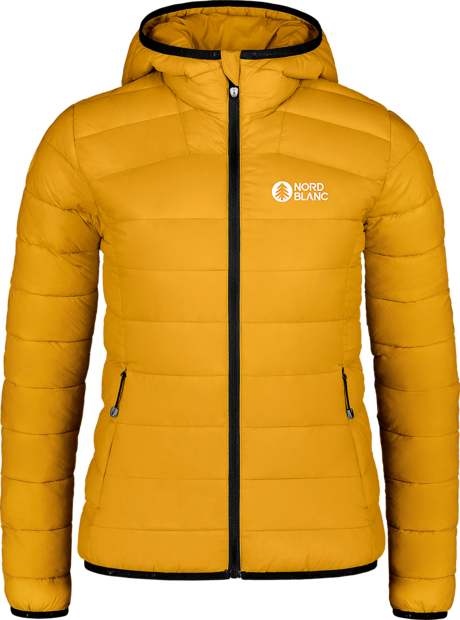 Women's yellow quilted jacket MOMENT