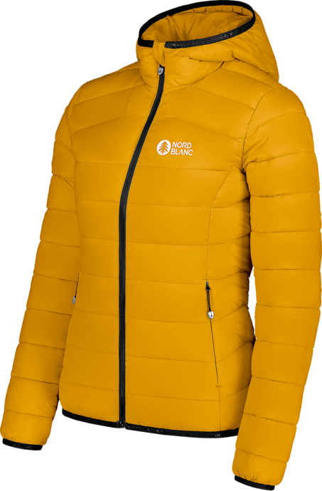 Women's yellow quilted jacket MOMENT