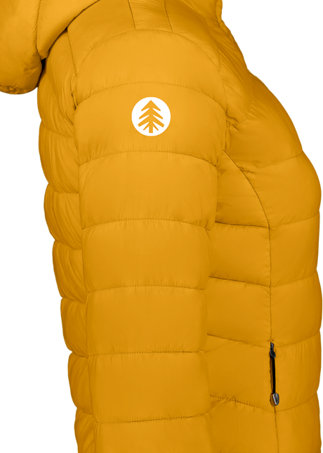 Women's yellow quilted jacket MOMENT