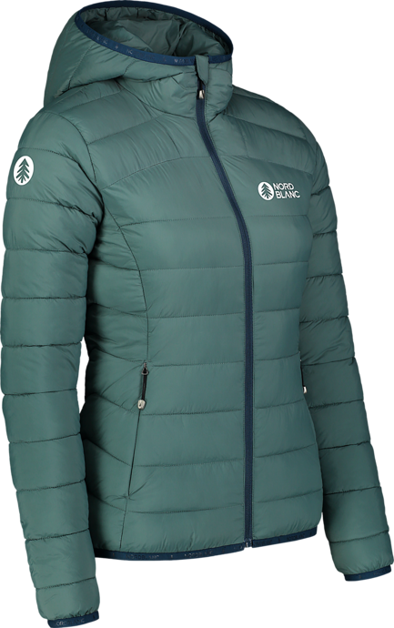 Women's green quilted jacket MOMENT