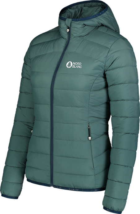 Women's green quilted jacket MOMENT