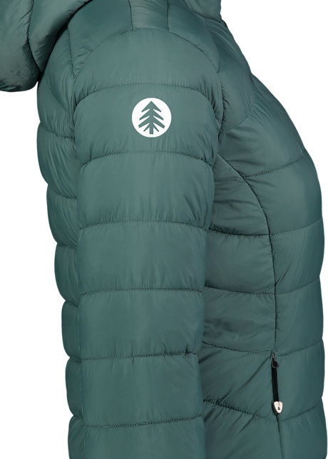 Women's green quilted jacket MOMENT