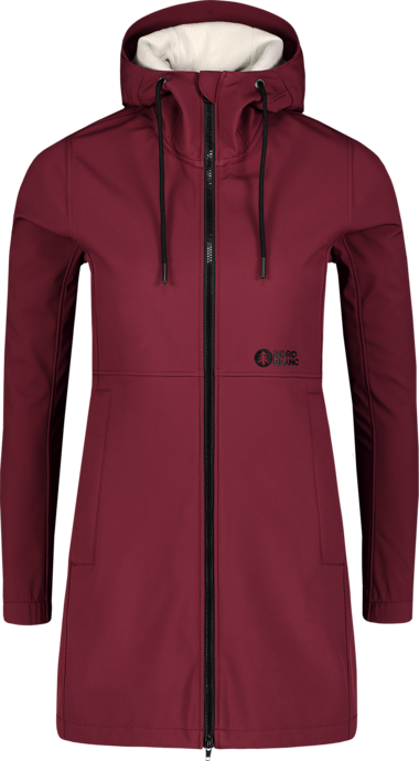 Women's wine red softshell parka AMBLE