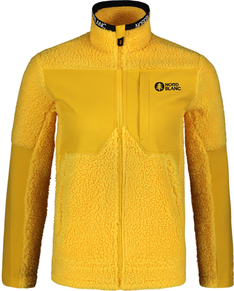 Women's yellow sherpa fleece jacket PENINSULA