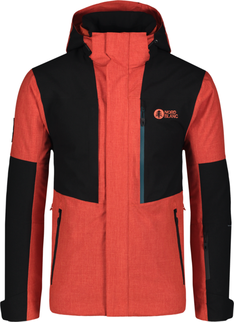 Men's orange ski jacket CONTRASTY