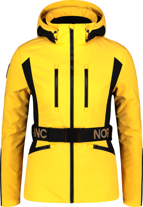 Women's yellow softshell ski jacket HEROINE