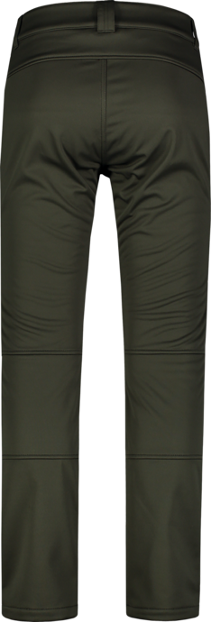 Men's khaki softshell pants with fleece TRAMPING