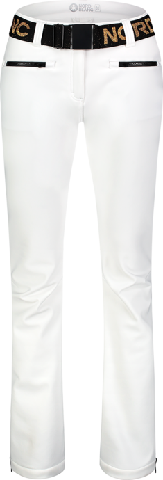 Women's white softshell ski pants MELLEABLE