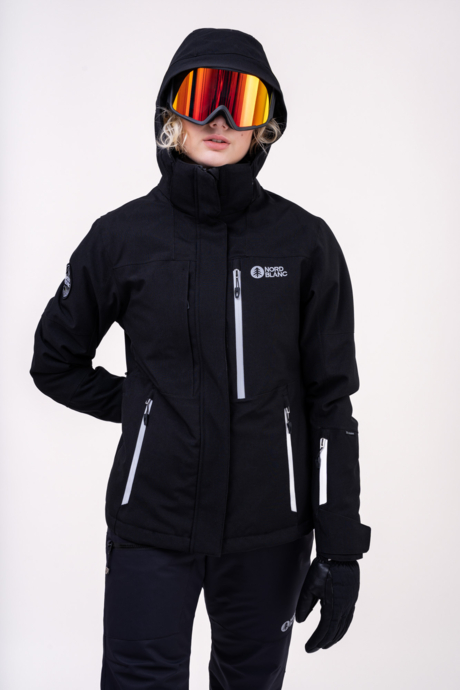 Women's black ski jacket TOPS