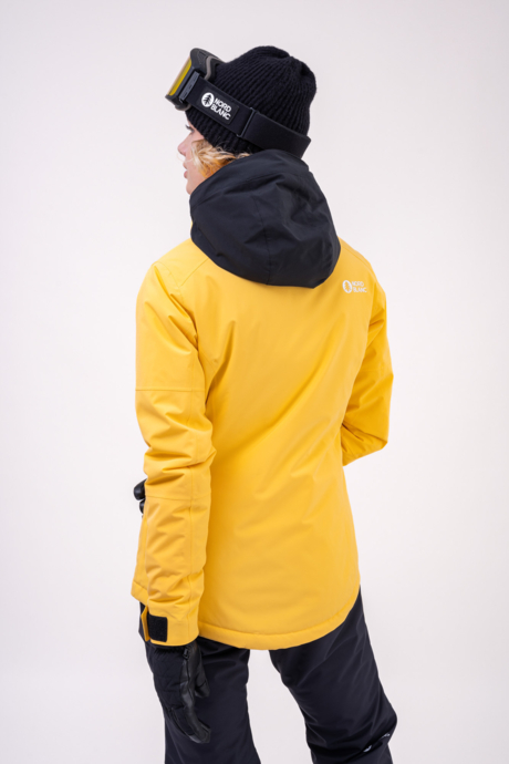 Women's yellow ski jacket SNOW-SQUALL