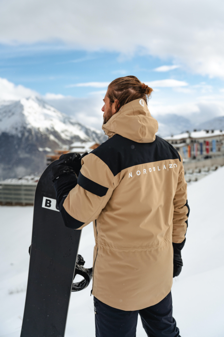 Béžový pánský snowboardový anorak ADAPTABLE