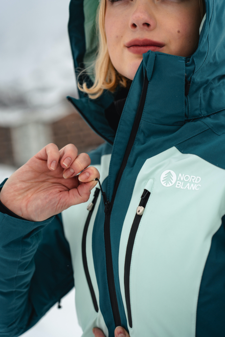 Women's green ski jacket SNOW-SQUALL