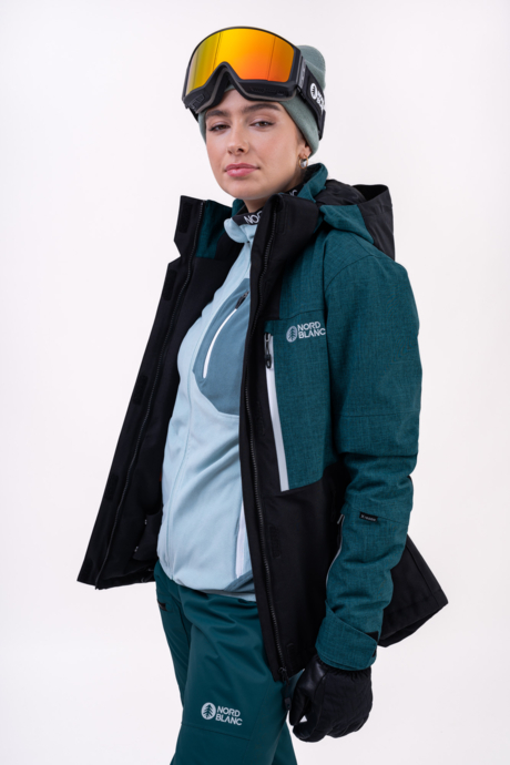 Women's green ski jacket TOPS