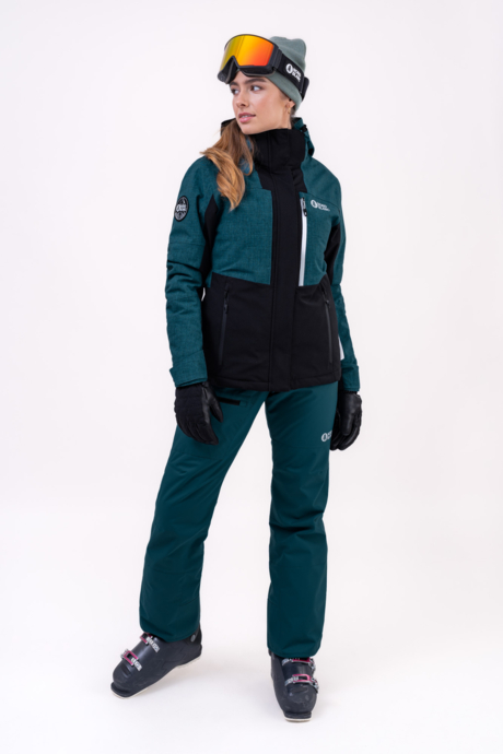 Women's green ski jacket TOPS