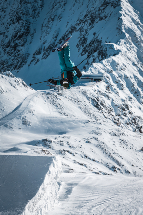 Men's green ski jacket CONTRASTY