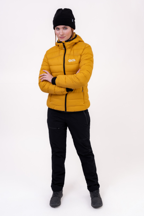 Women's yellow quilted jacket MOMENT