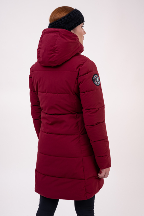 Women's wine red winter parka DEFIANT