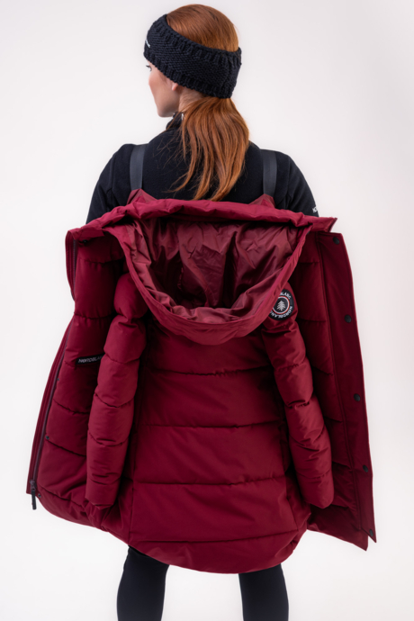 Women's wine red winter parka DEFIANT