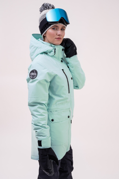 Women's green ski jacket RUPTURE