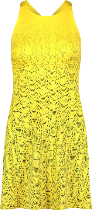 Women's yellow sports dress CROSSED