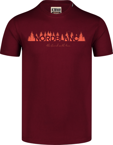 Herren Baumwolle T-Shirt weinrot GREENWOOD