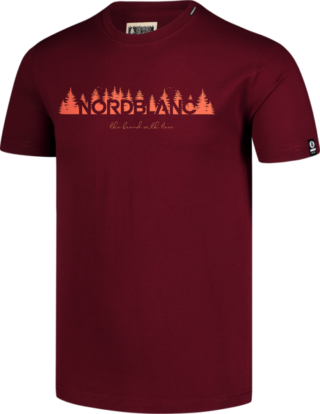 Herren Baumwolle T-Shirt weinrot GREENWOOD