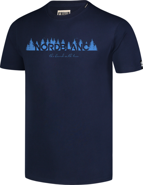 Herren Baumwolle T-Shirt blau GREENWOOD