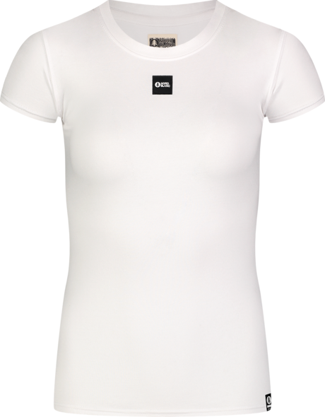 Women's white cotton t-shirt CLOSE-UP