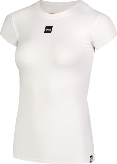 Women's white cotton t-shirt CLOSE-UP