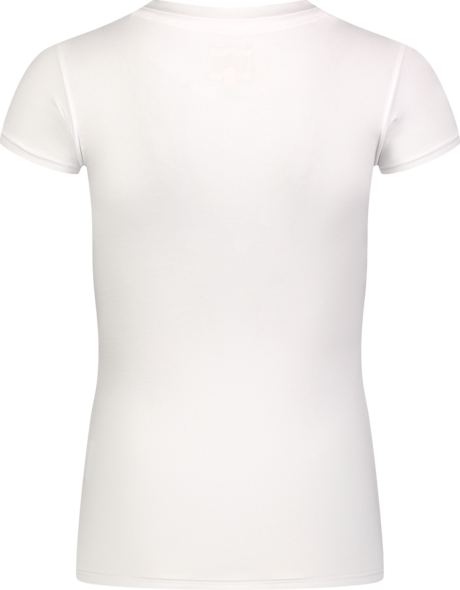 Women's white cotton t-shirt CLOSE-UP