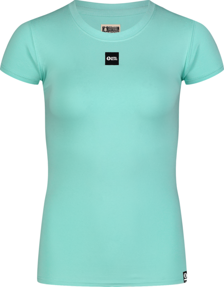 Women's blue cotton t-shirt CLOSE-UP